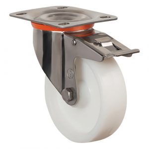 Колесо большегрузное нейлоновое EZ01 HKZ 150 F (INOX)